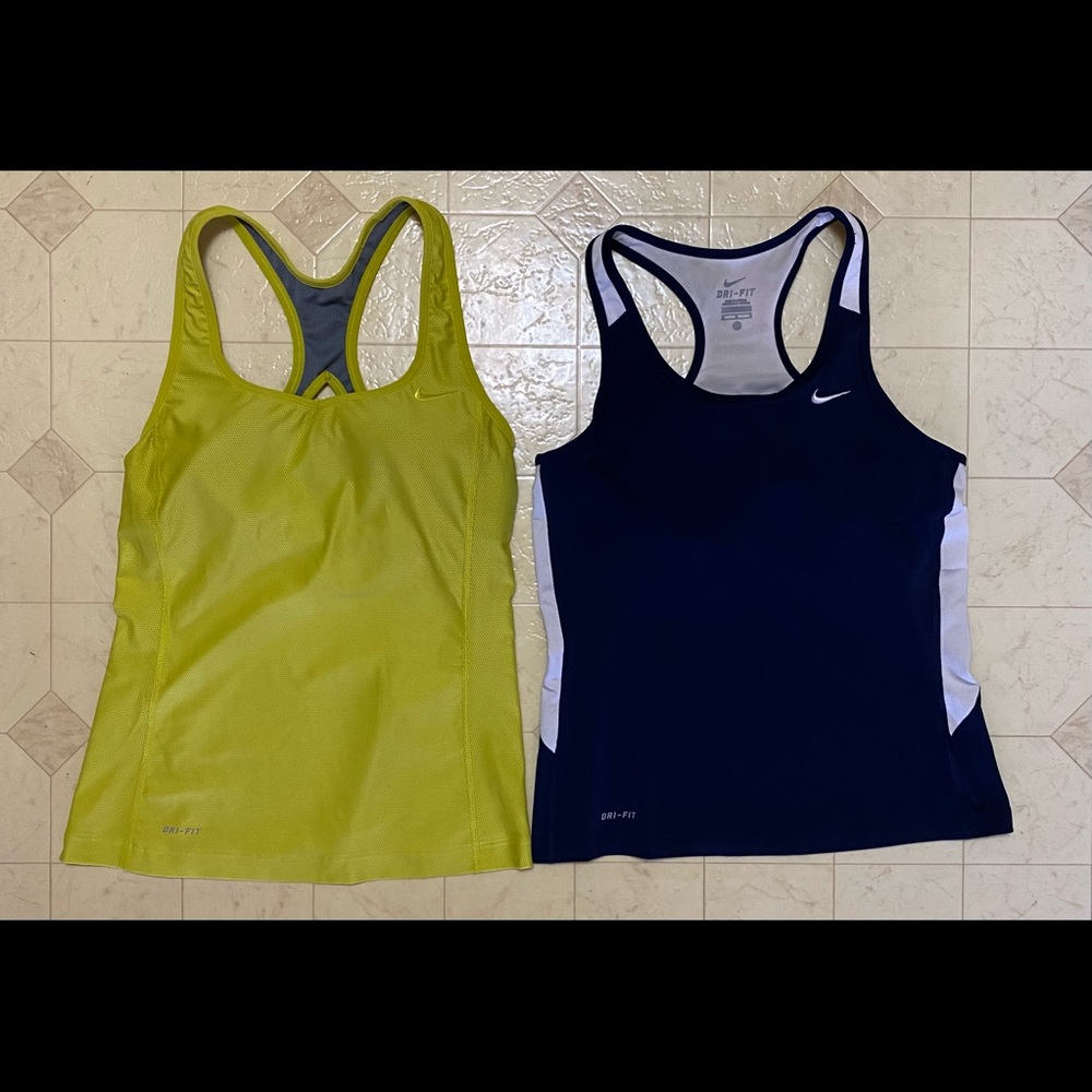 Nike Tank Tops with Built-in bra.